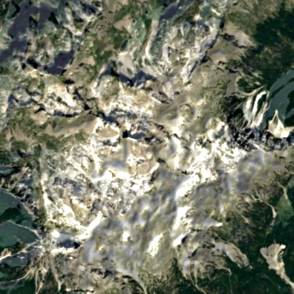 Jezercë seen from above (Sentinel-2)