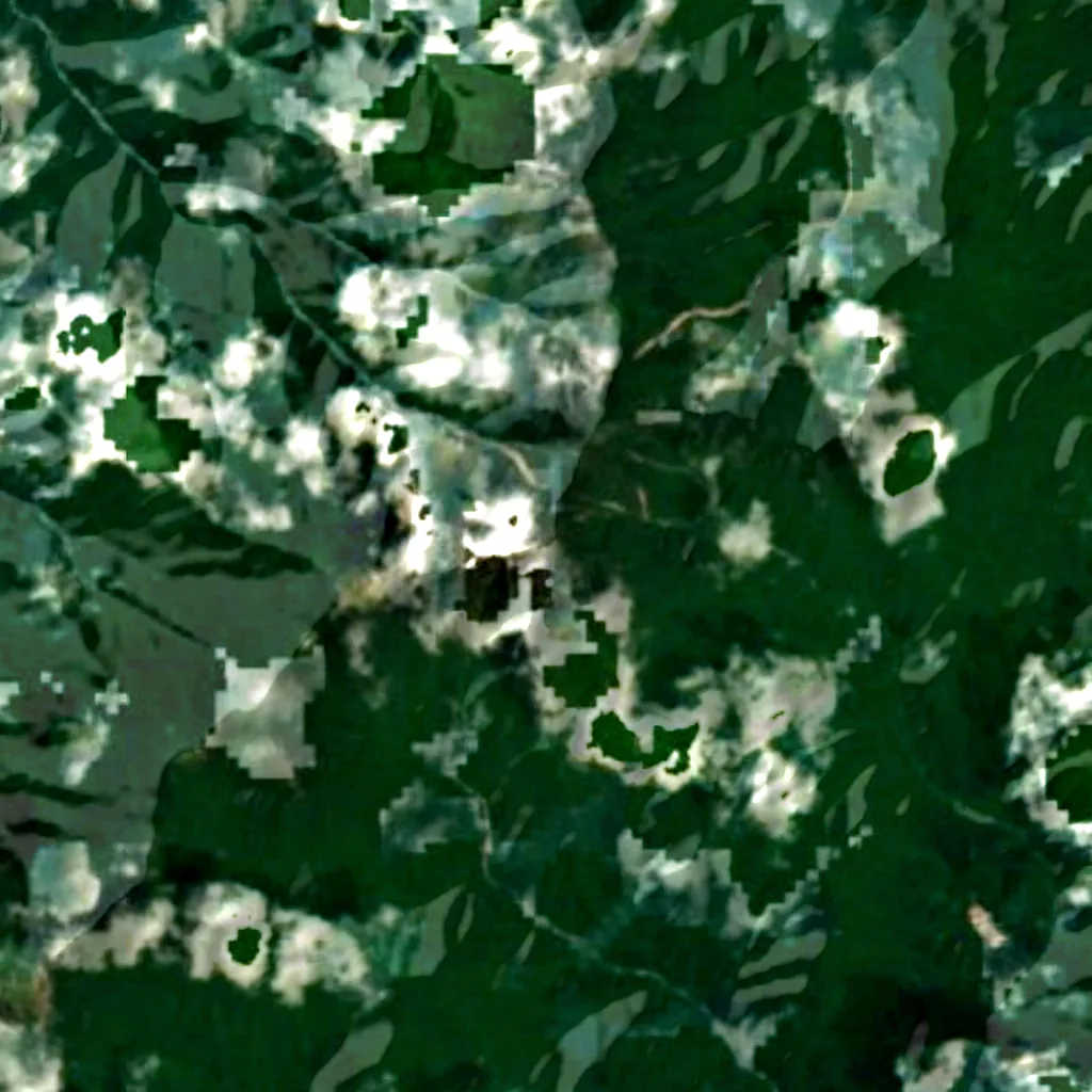 Jirisan seen from above (Sentinel-2)