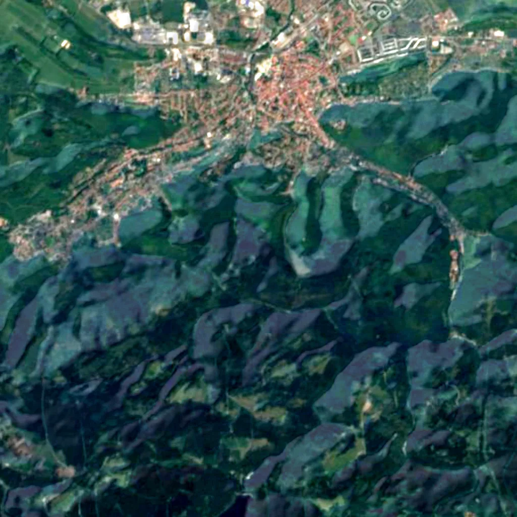 Kaiser Tower seen from above (Sentinel-2)