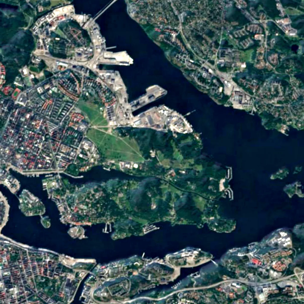 Kaknästornet seen from above (Sentinel-2)