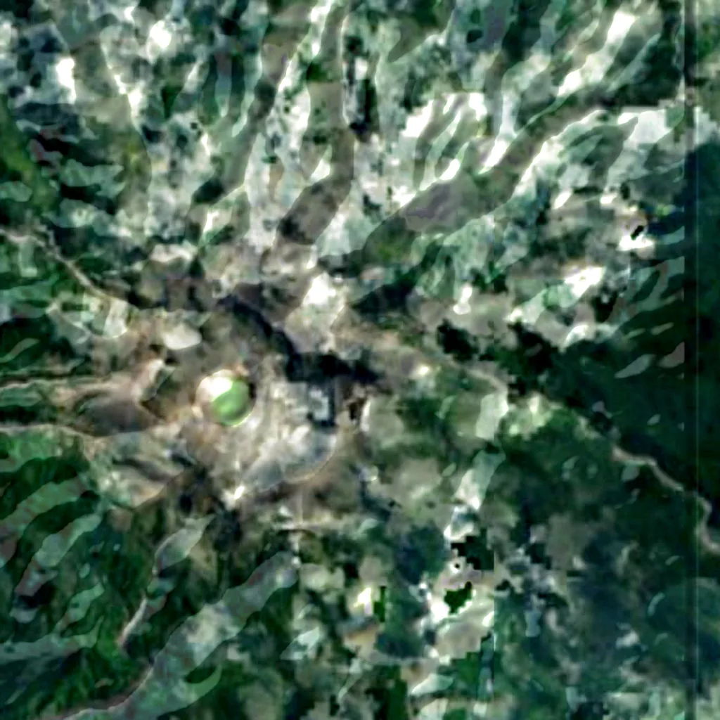 Kelut seen from above (Sentinel-2)