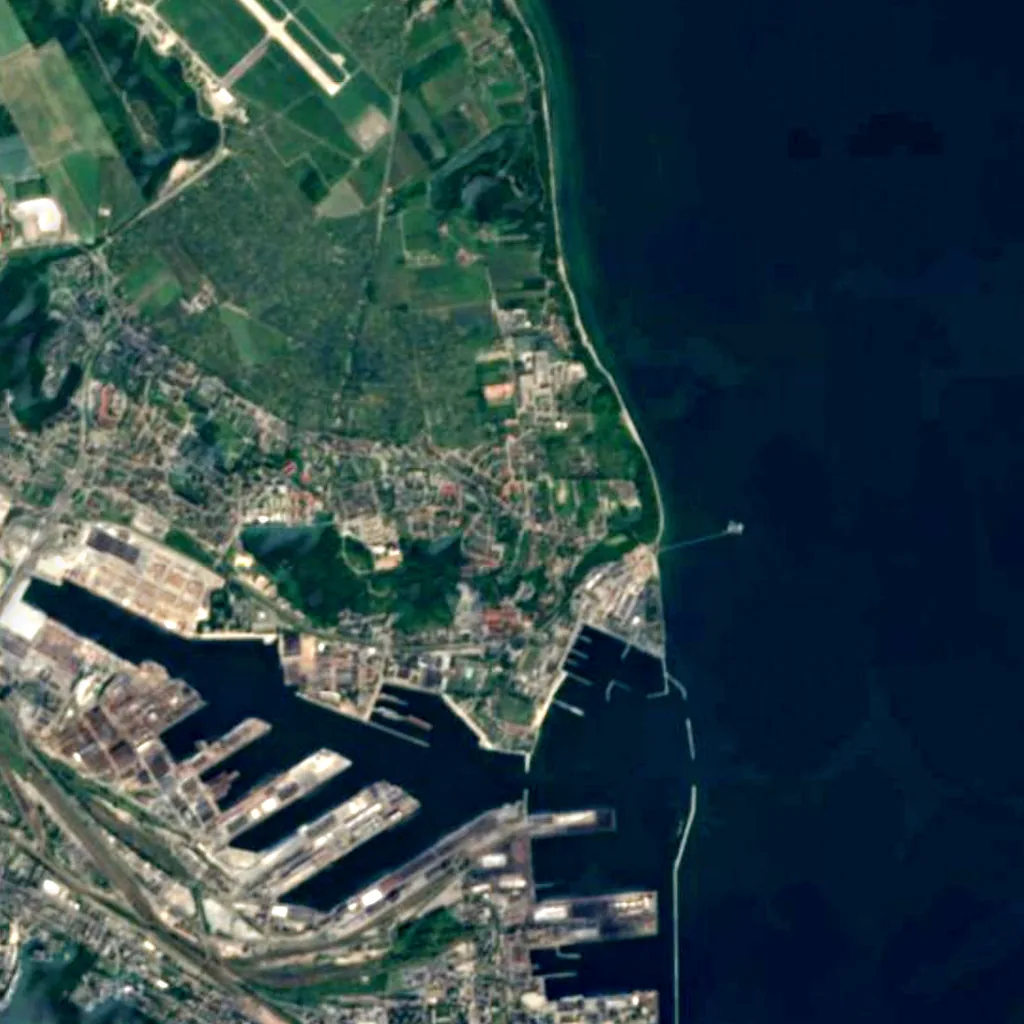 Kępa Oksywska seen from above (Sentinel-2)