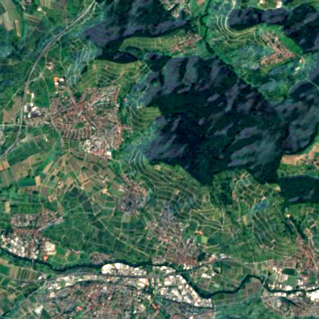 Kleinheppacher Kopf seen from above (Sentinel-2)