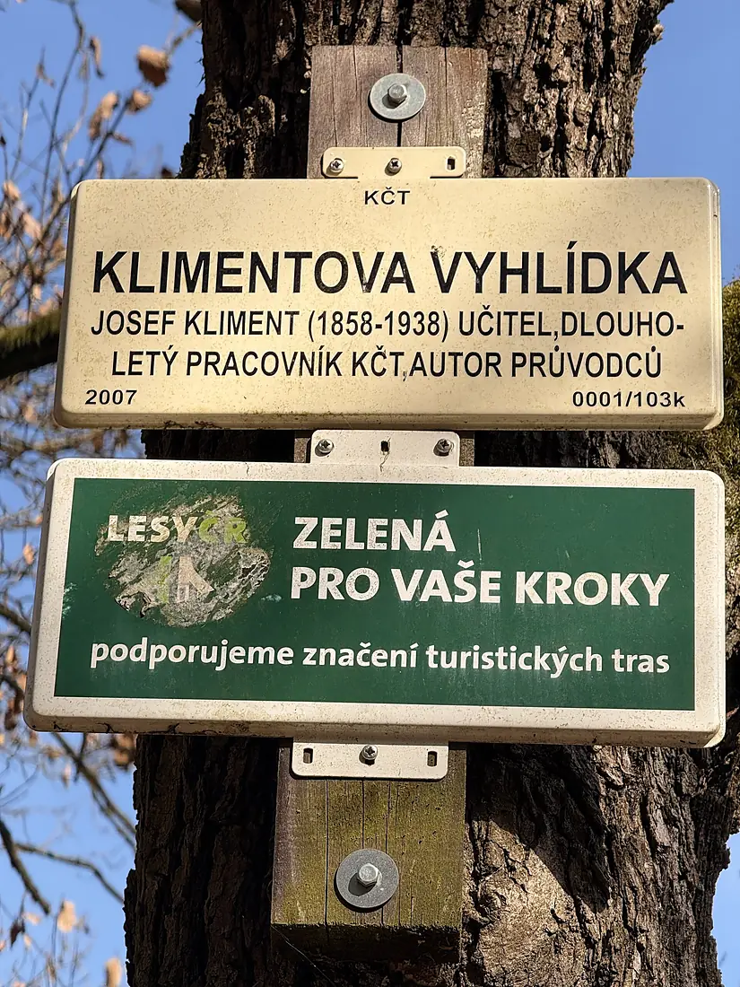 Klimentova vyhlídka označení (2025)