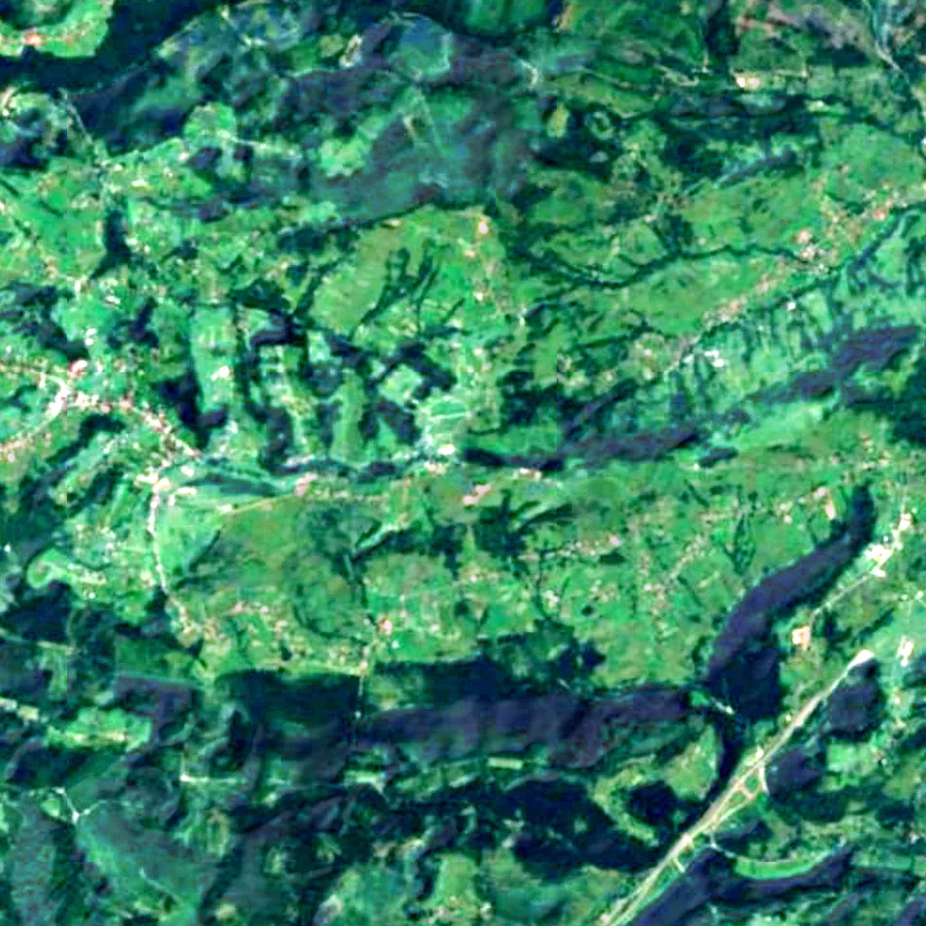 Koczy Zamek seen from above (Sentinel-2)
