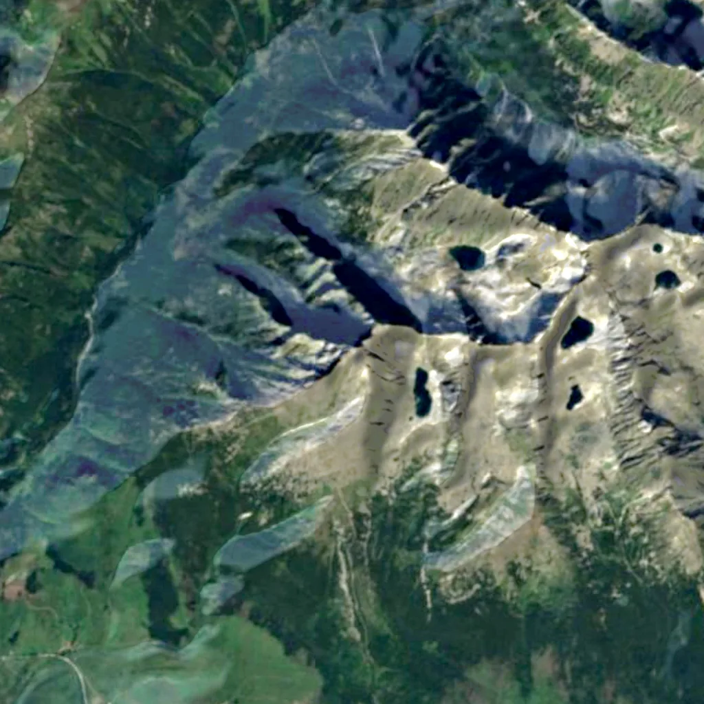 Kriváň seen from above (Sentinel-2)