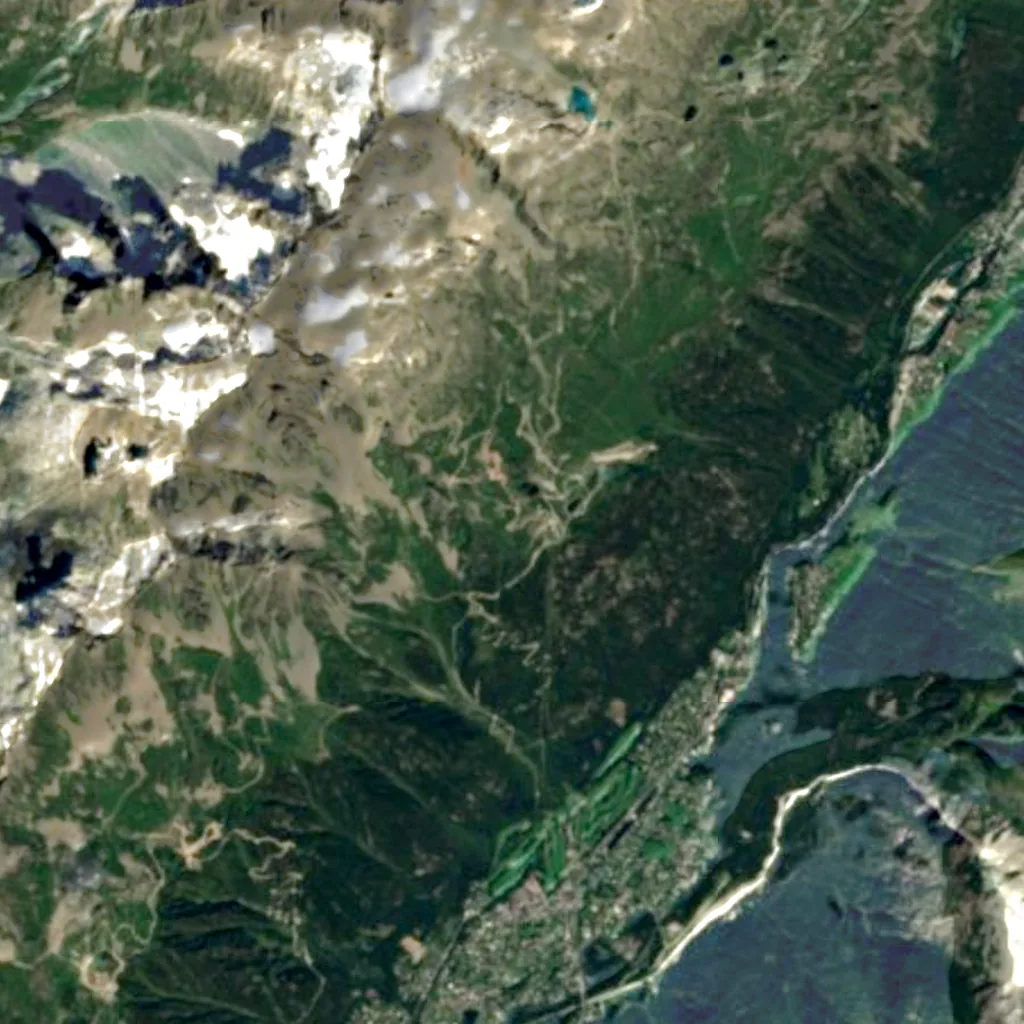 La Flégère seen from above (Sentinel-2)