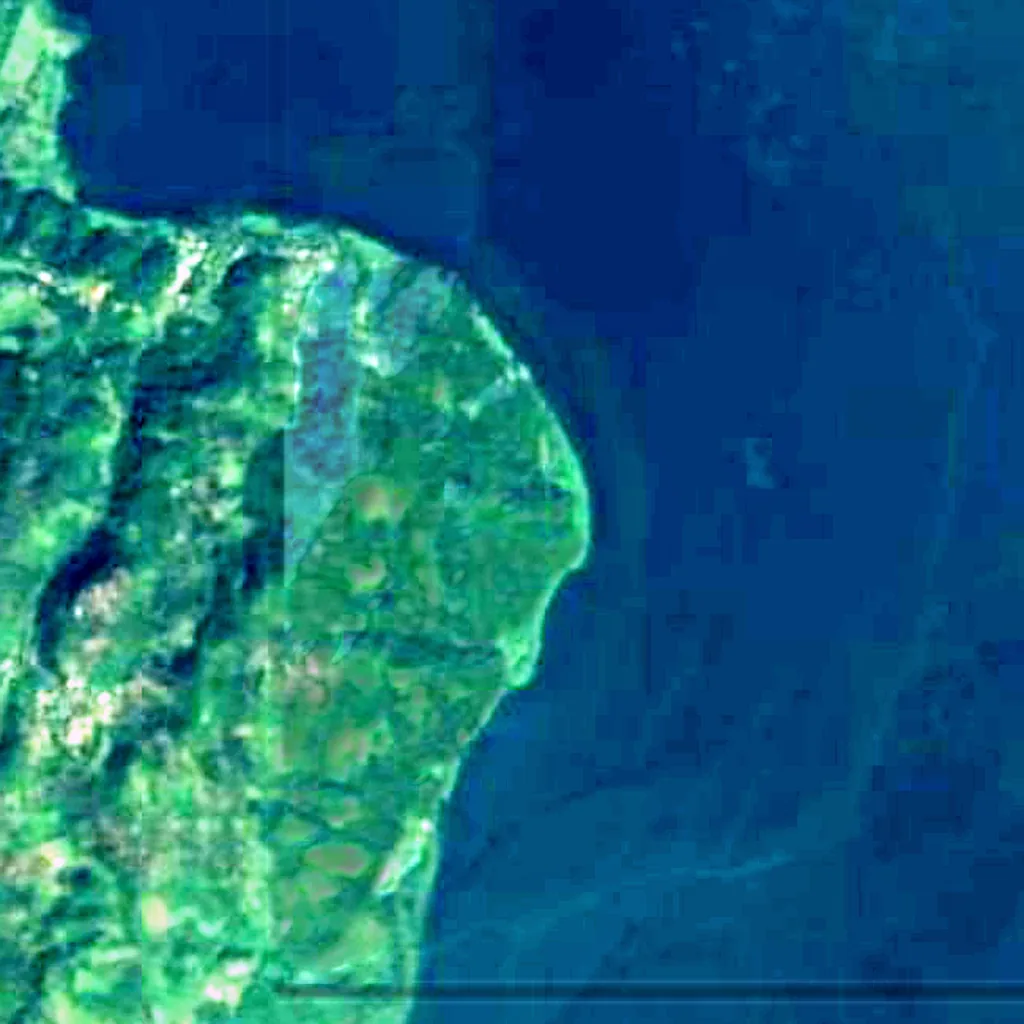 Lake Yojoa seen from above (Sentinel-2)