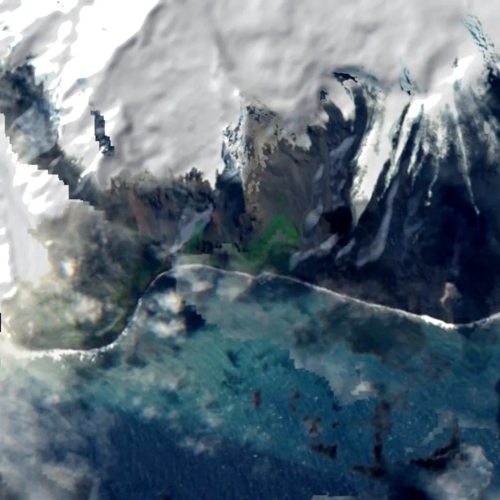 Lavett Bluff seen from above (Sentinel-2)