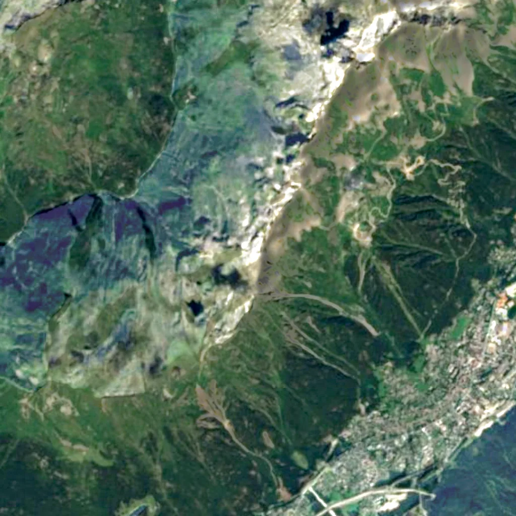 Le Brévent seen from above (Sentinel-2)