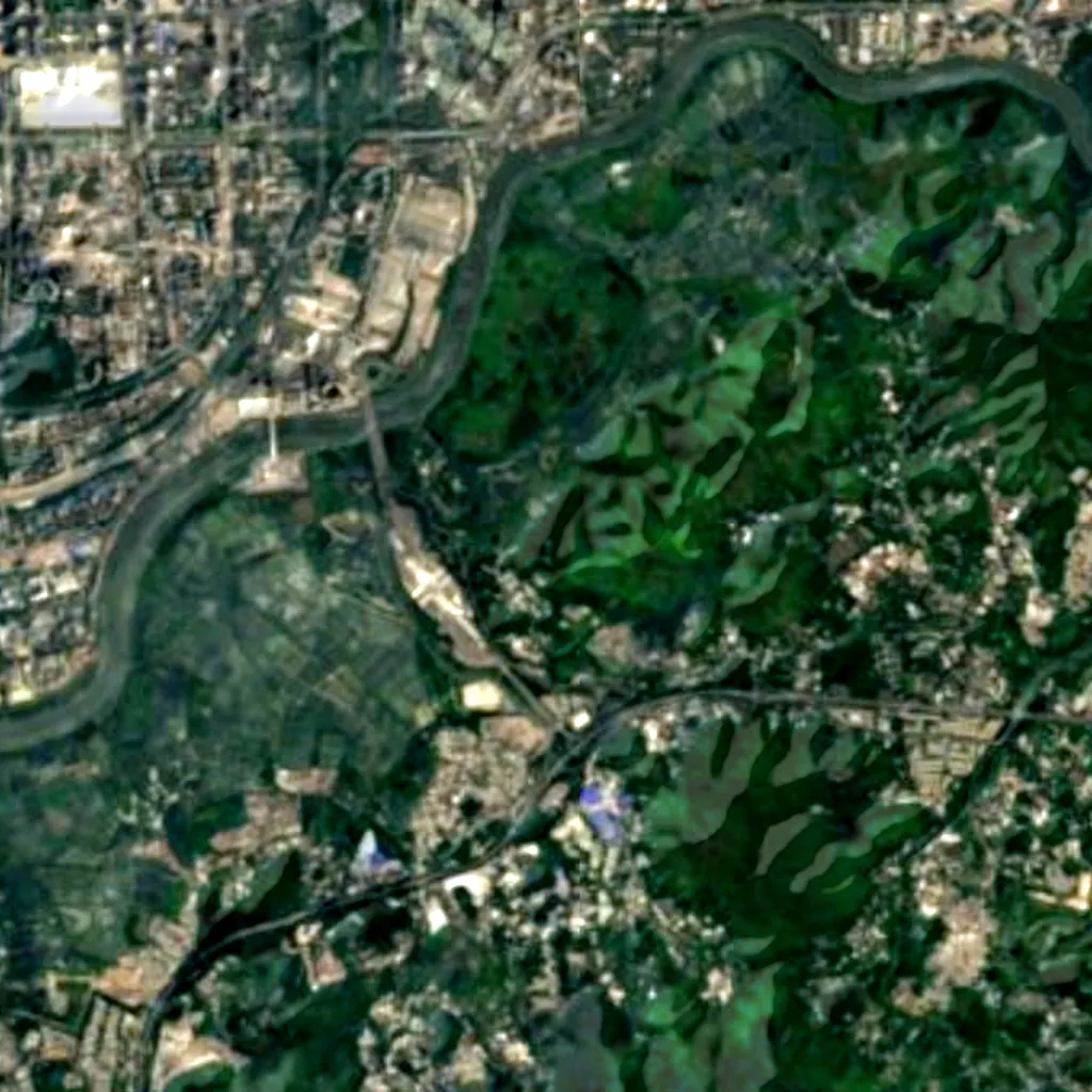 Lok Ma Chau Garden seen from above (Sentinel-2)