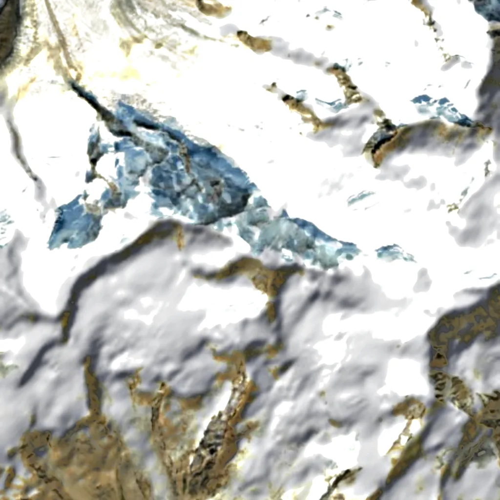 Lyskamm seen from above (Sentinel-2)