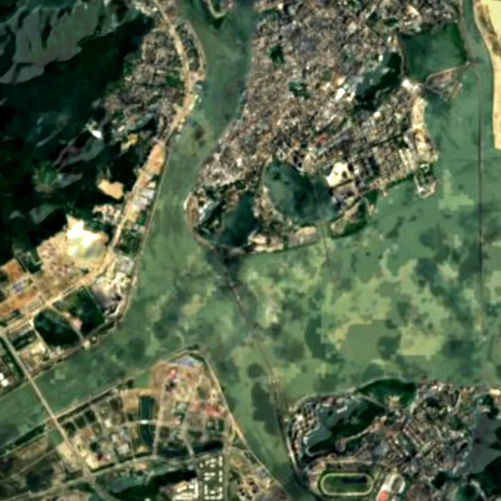 Macau Tower seen from above (Sentinel-2)