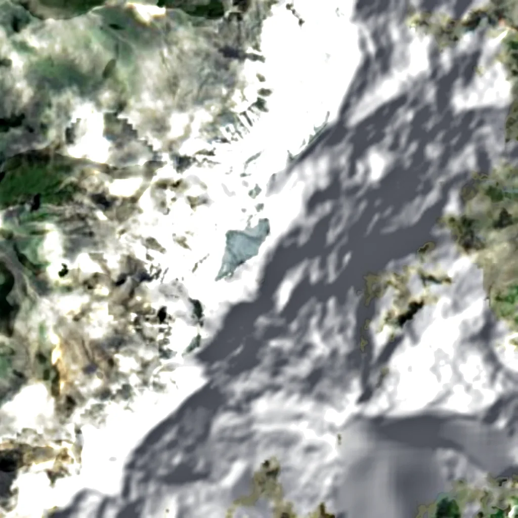 Machhapuchhre seen from above (Sentinel-2)