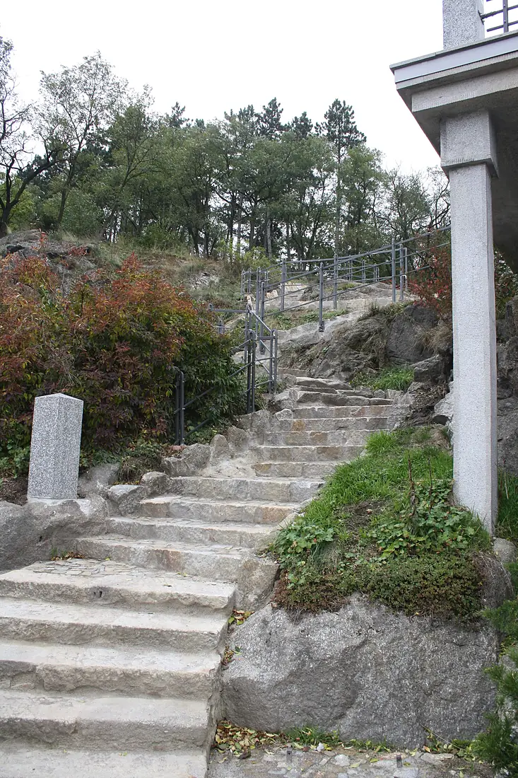 New stairs near Masaryk Viewpoint in Třebíč, Třebíč District