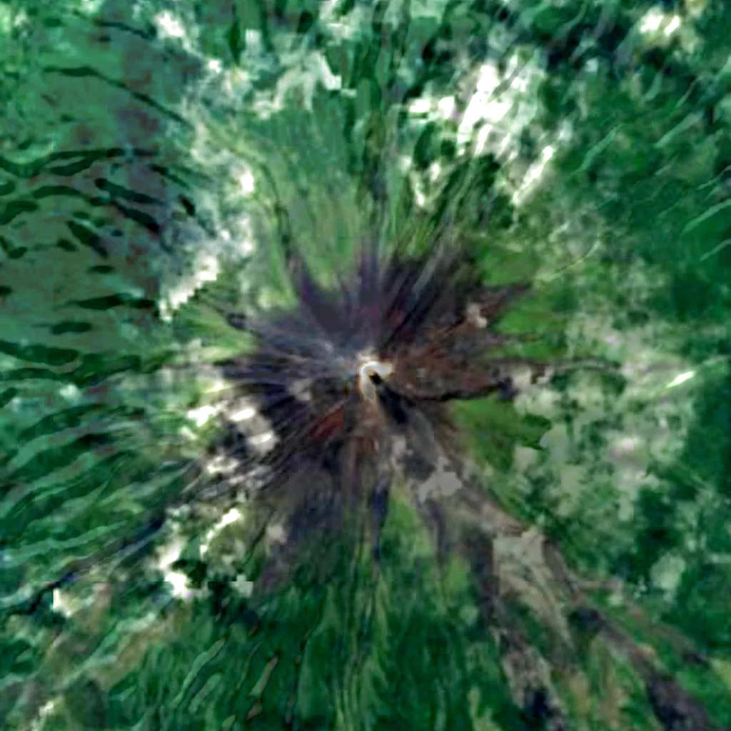 Mayon Volcano seen from above (Sentinel-2)