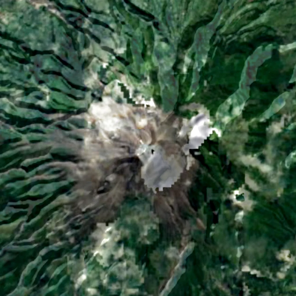 Merapi seen from above (Sentinel-2)