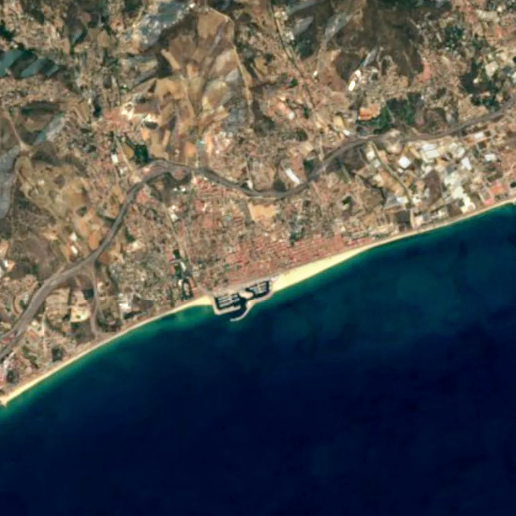 Mirador de la plaça de l'Església seen from above (Sentinel-2)