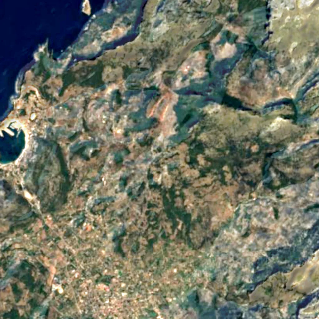 Mirador de les Barques seen from above (Sentinel-2)