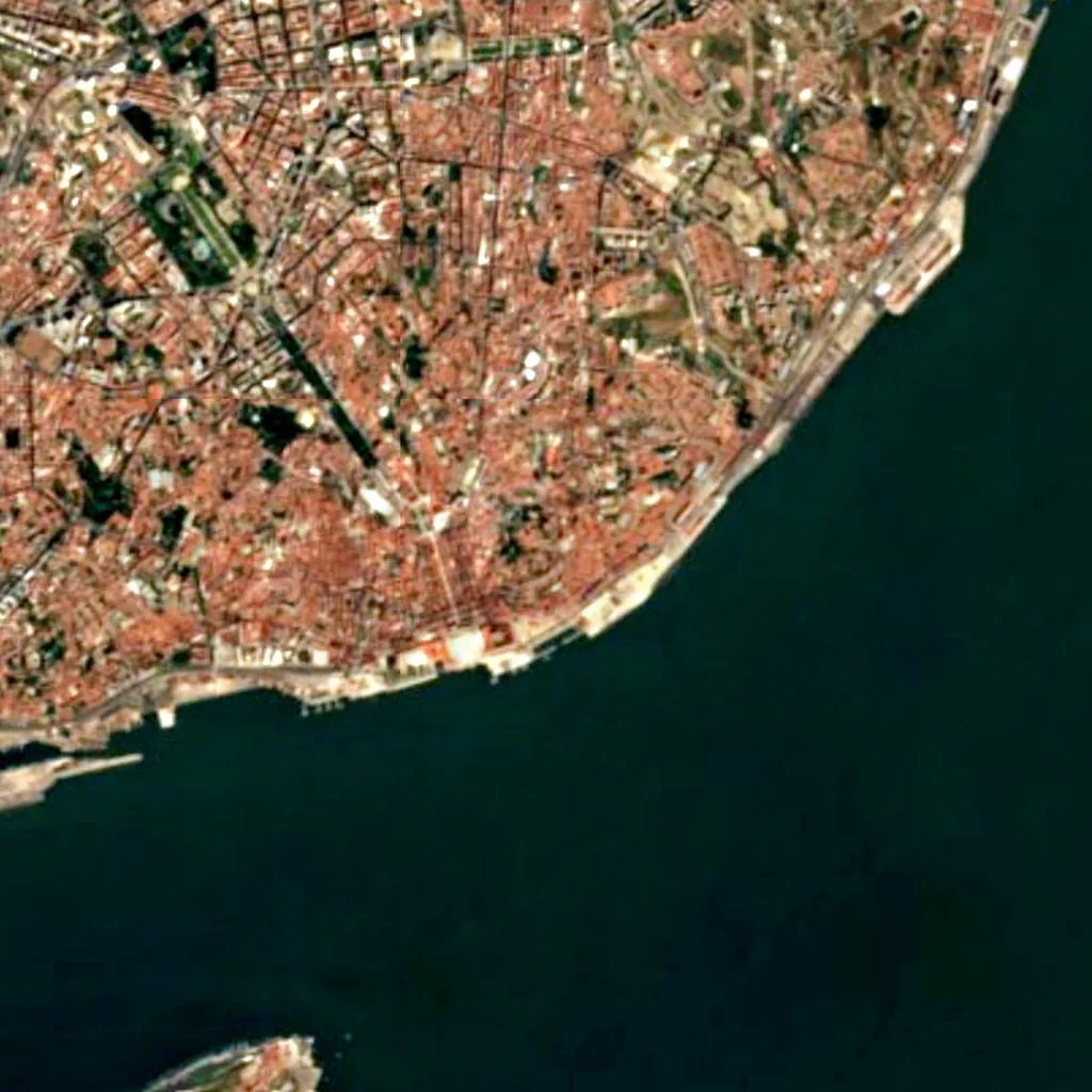Miradouro de Santa Luzia seen from above (Sentinel-2)