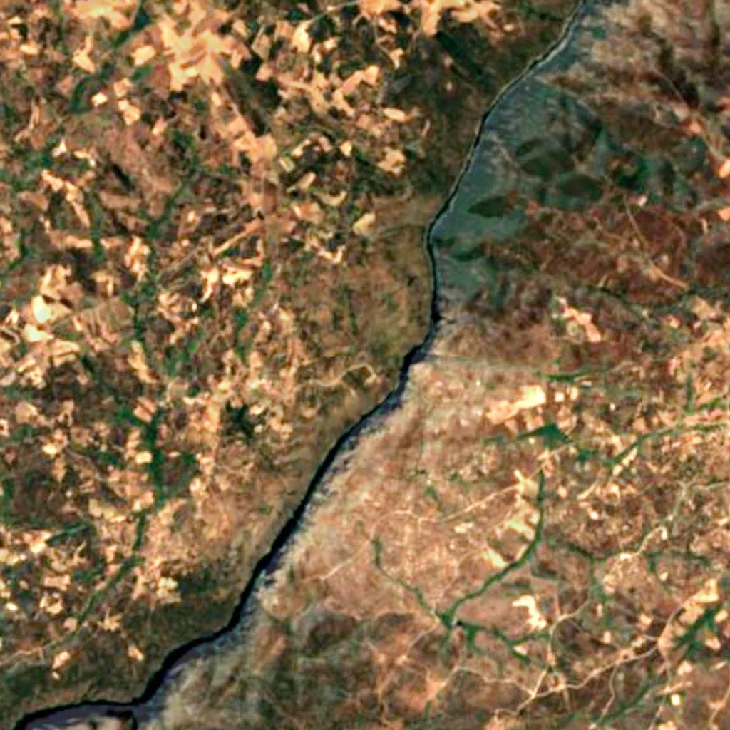 Miradouro de São João das Arribas seen from above (Sentinel-2)
