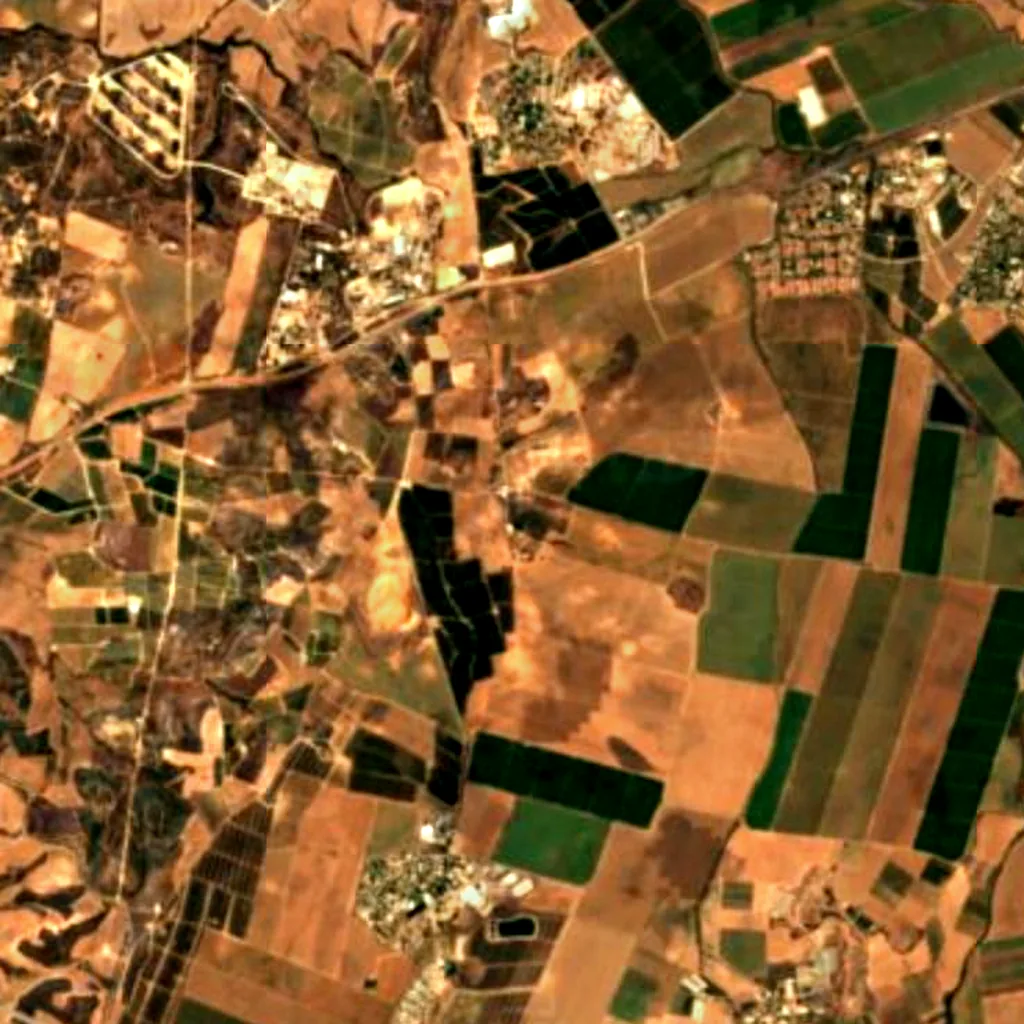 Mitzpe Shai seen from above (Sentinel-2)