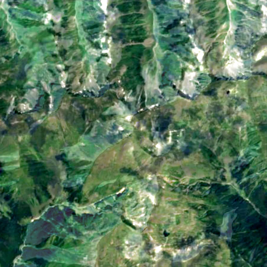 Moldoveanu Peak seen from above (Sentinel-2)