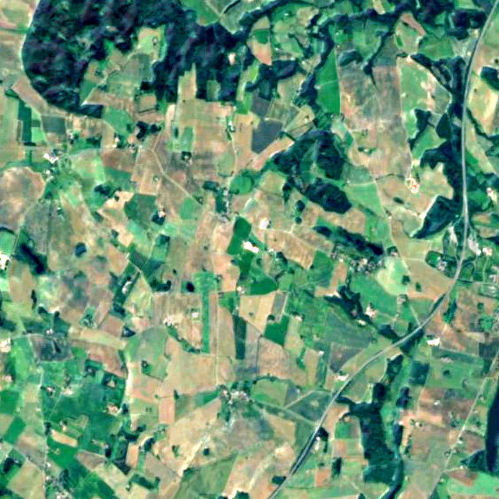 Møllehøj seen from above (Sentinel-2)