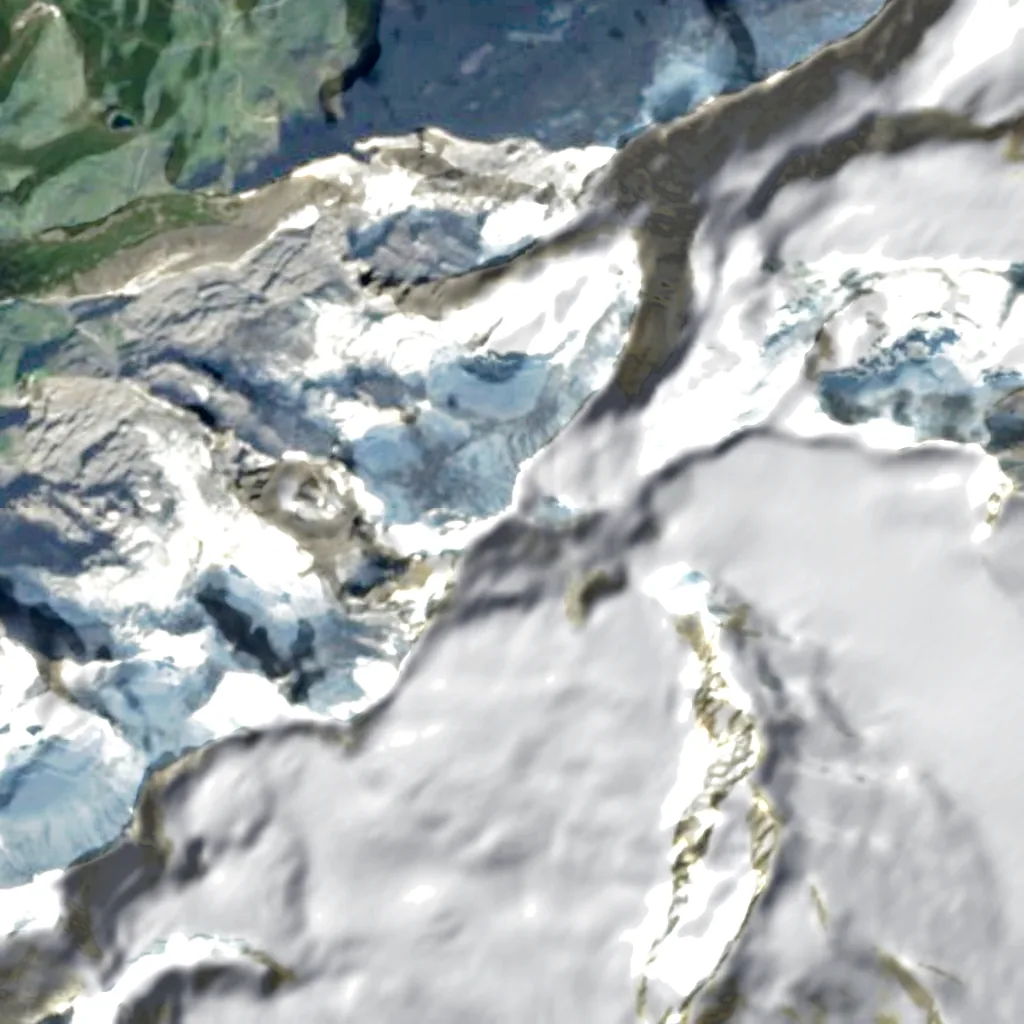 Mönch seen from above (Sentinel-2)