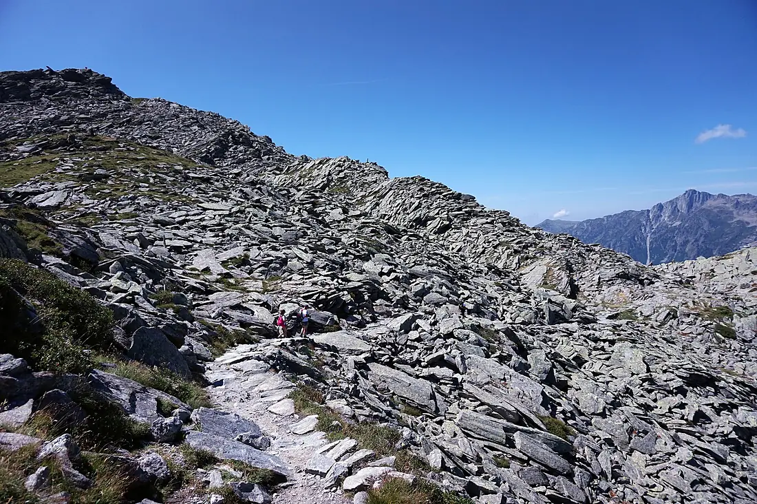 Trail among stones