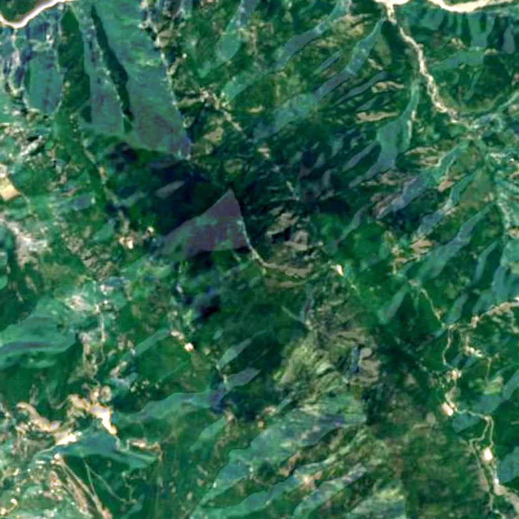 Mount Dajti seen from above (Sentinel-2)