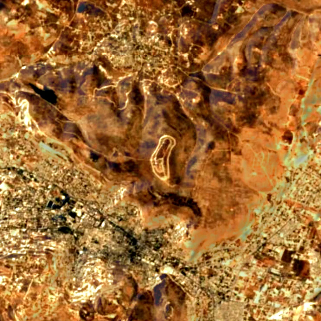 Mount Ebal seen from above (Sentinel-2)