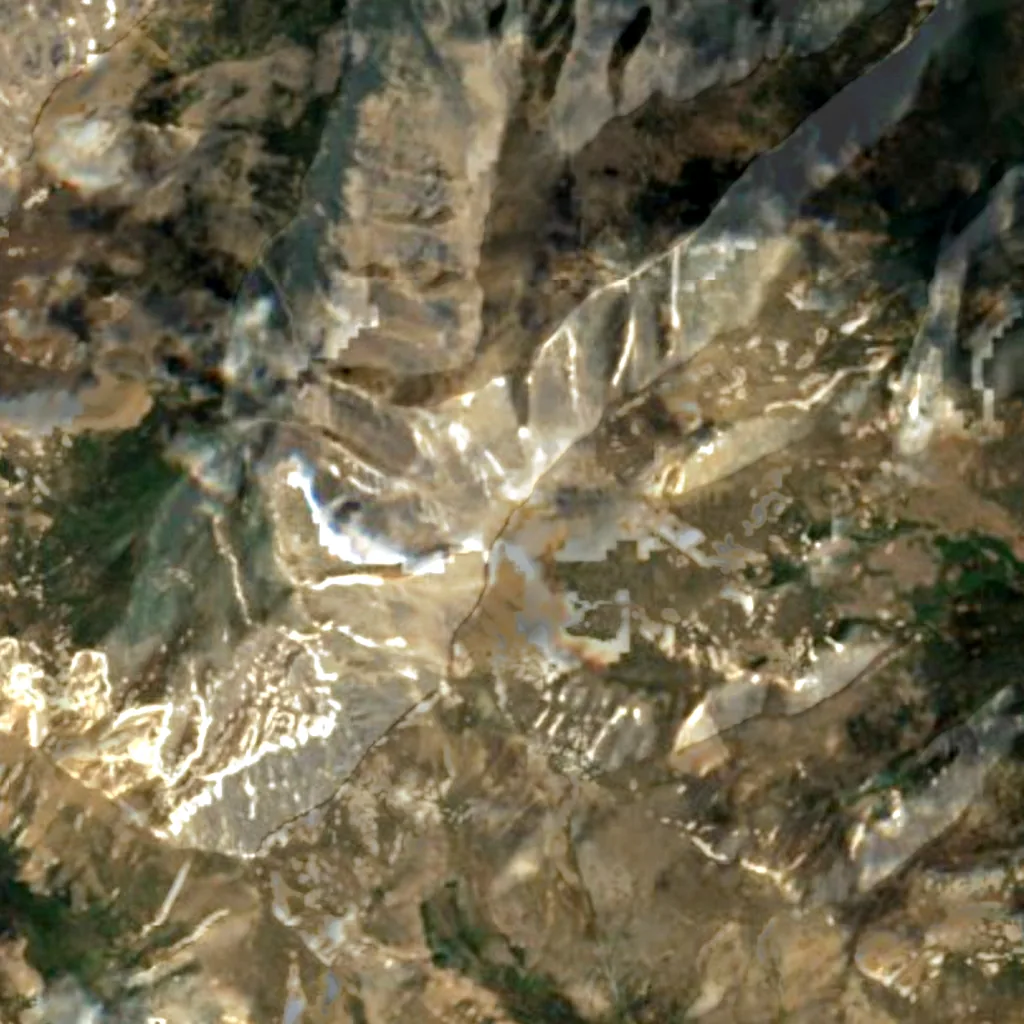 Mount Elbert seen from above (Sentinel-2)