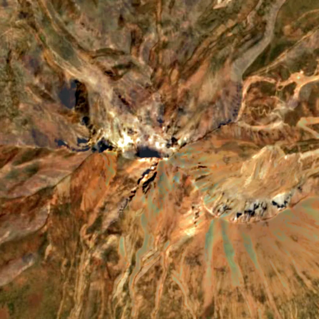 Mount Erciyes seen from above (Sentinel-2)