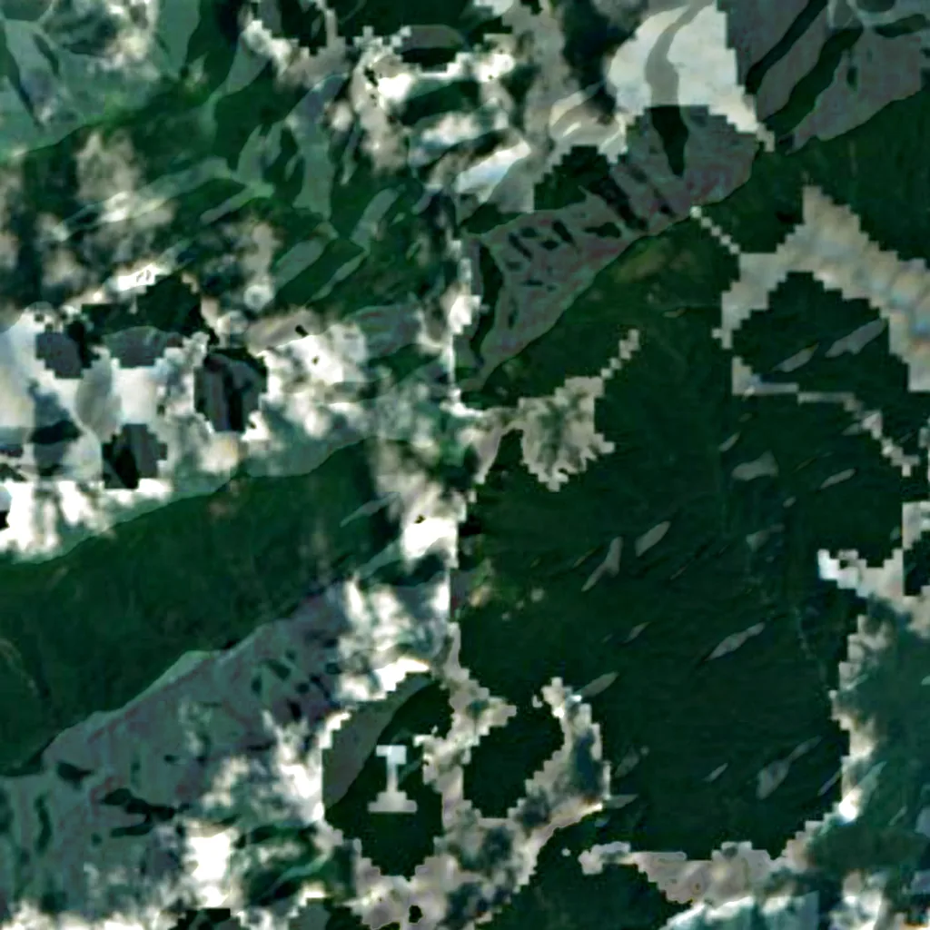 Mount Fanjing seen from above (Sentinel-2)