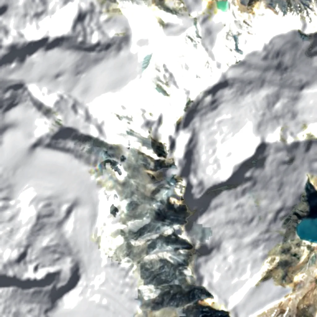Mount Fitz Roy seen from above (Sentinel-2)