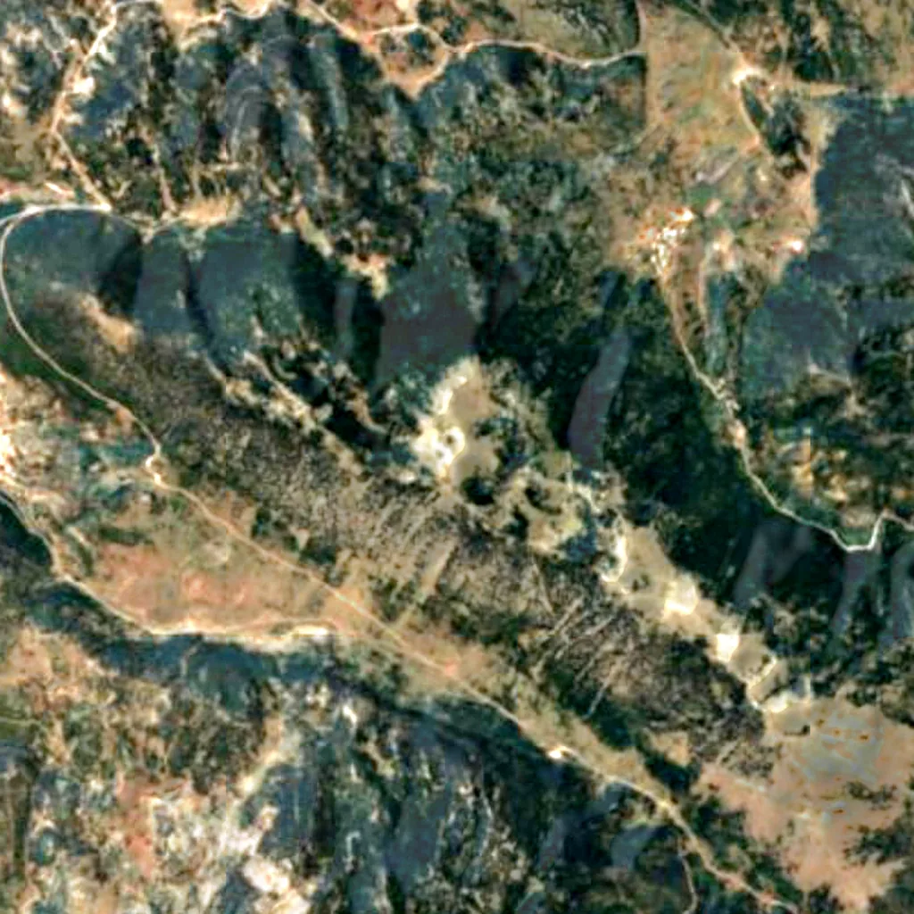 Mount Helicon seen from above (Sentinel-2)