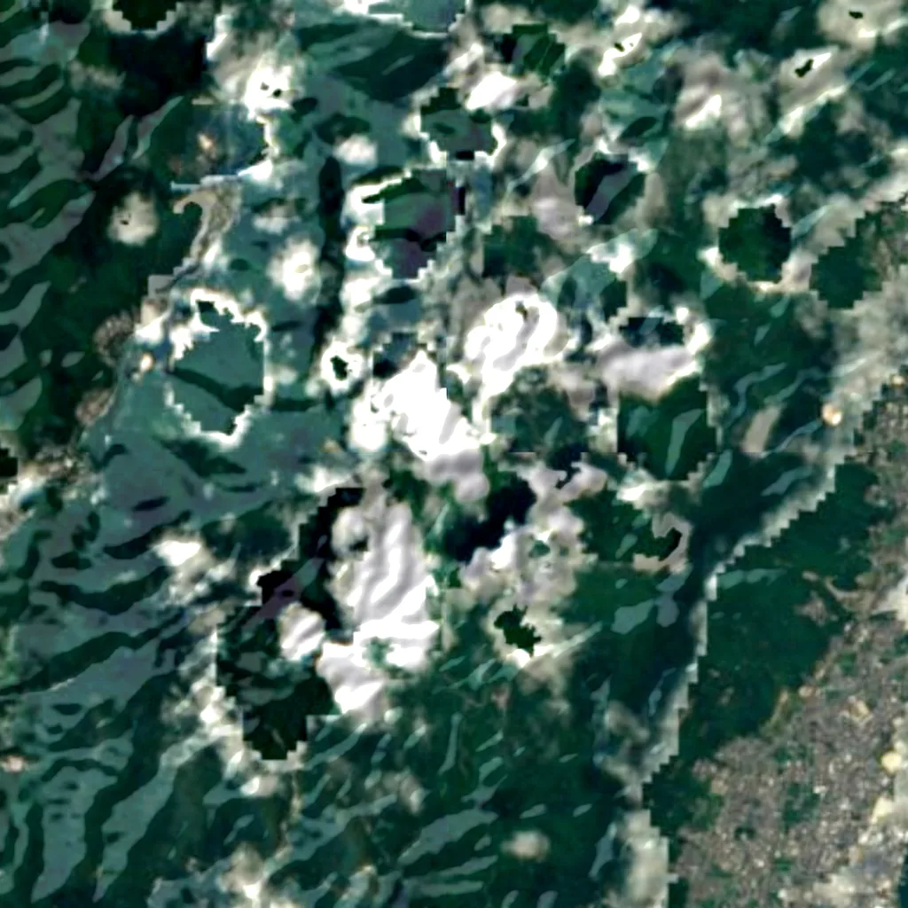 Mount Hiei seen from above (Sentinel-2)