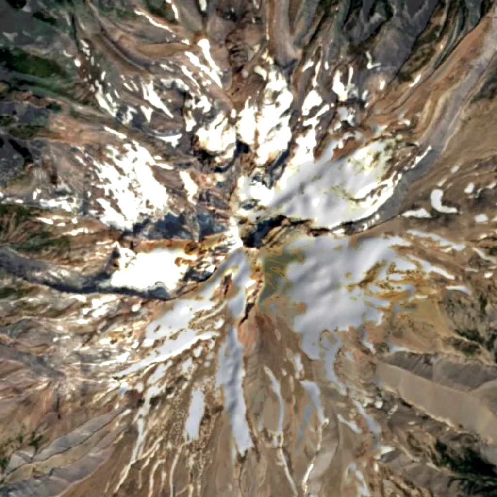 Mount Hood seen from above (Sentinel-2)