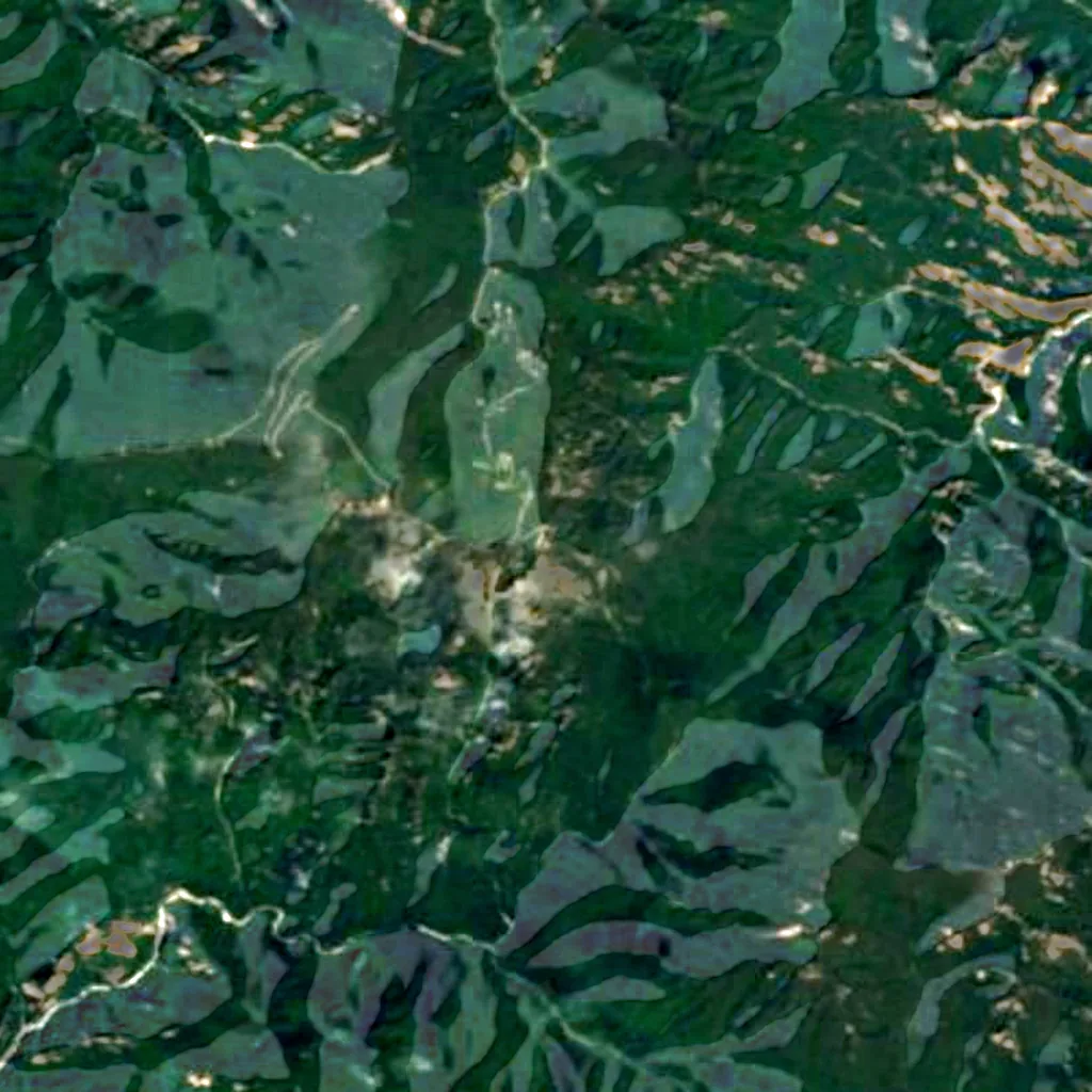 Mount Kumgang seen from above (Sentinel-2)