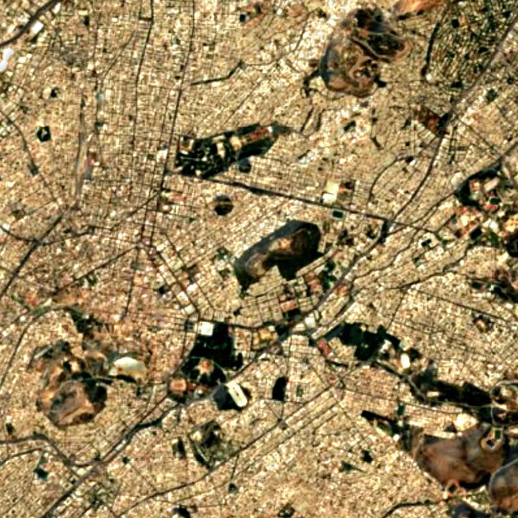 Mount Lycabettus seen from above (Sentinel-2)