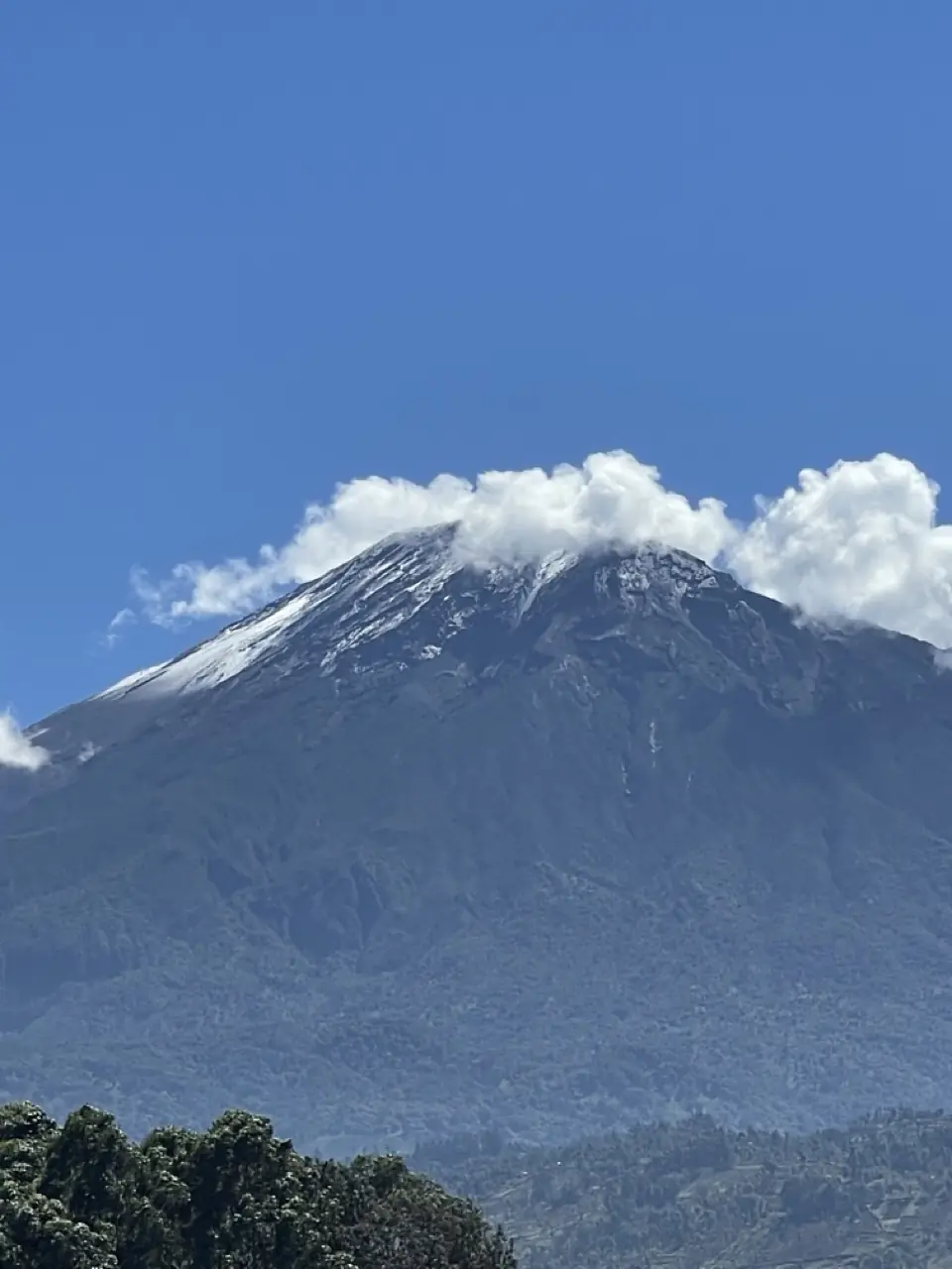 Mount meru with snow, Arusha Region, Tanzania