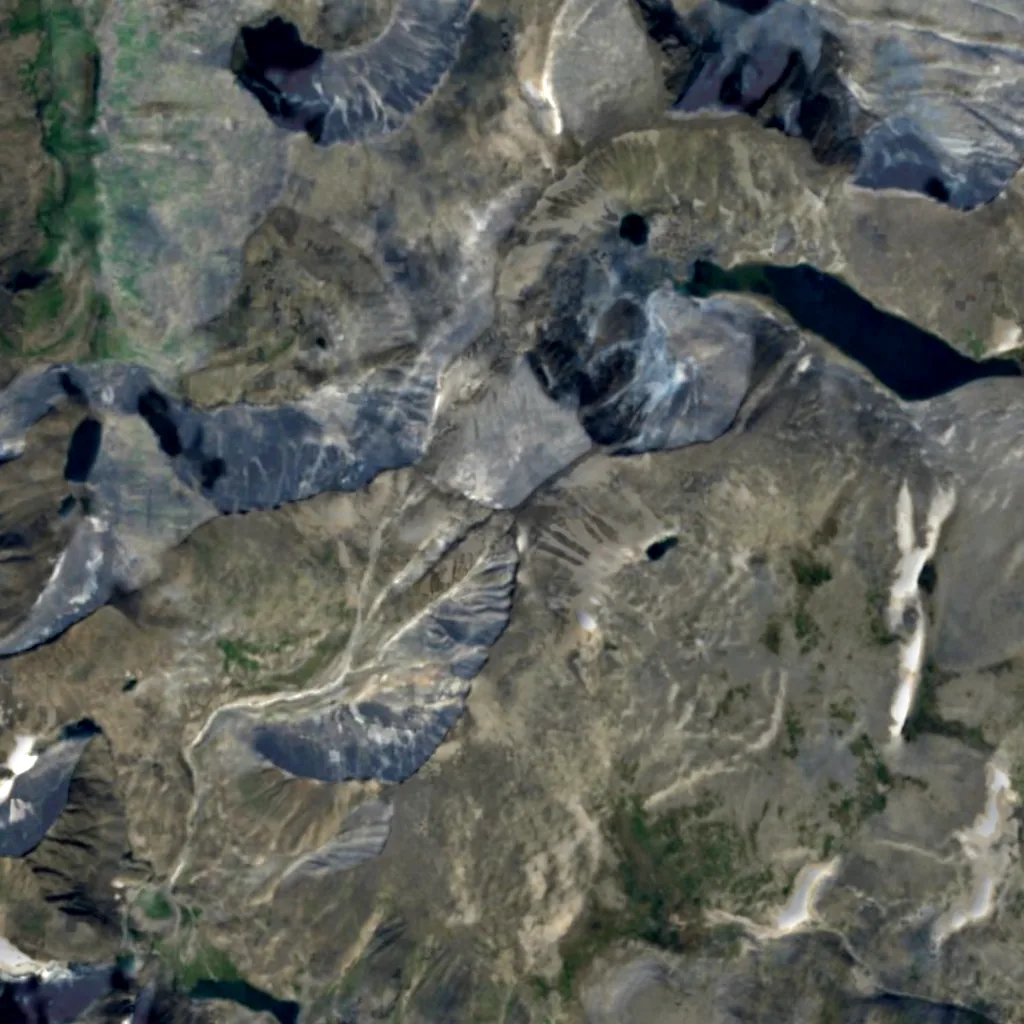 Mount Narodnaya seen from above (Sentinel-2)