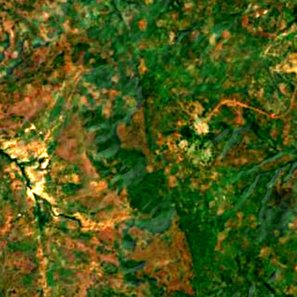 Mount Tenakourou seen from above (Sentinel-2)