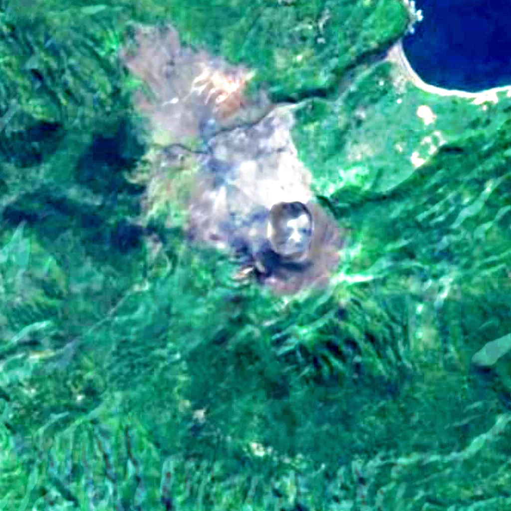 Mount Yasur seen from above (Sentinel-2)