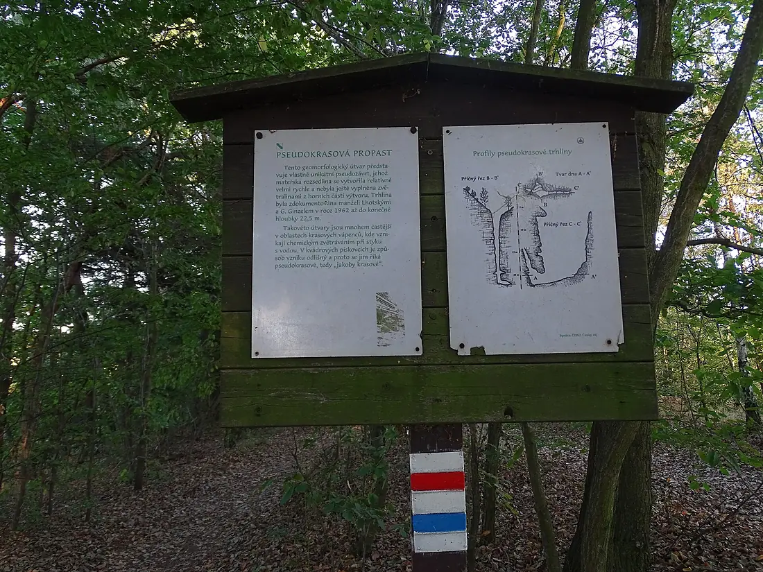 Mužský, pseudokrasová propast u Krásné vyhlídky