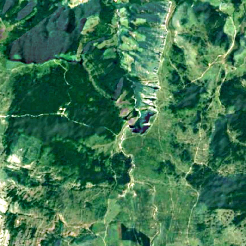 Nervión Waterfall seen from above (Sentinel-2)