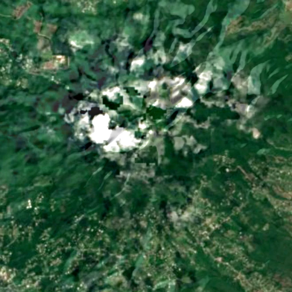 Nevis Peak seen from above (Sentinel-2)