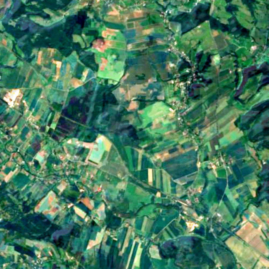 Observation tower on Grodziszcze seen from above (Sentinel-2)