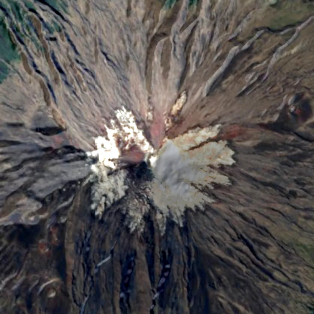 Osorno seen from above (Sentinel-2)